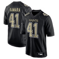 Johmsee NO.Saints #41 Alvin Kamara Player Carbon Black Fashion Game Stitched Jerseys