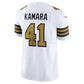 NO.Saints #41 Alvin Kamara White Alternate Vapor F.U.S.E. Limited Stitched American Football Jersey