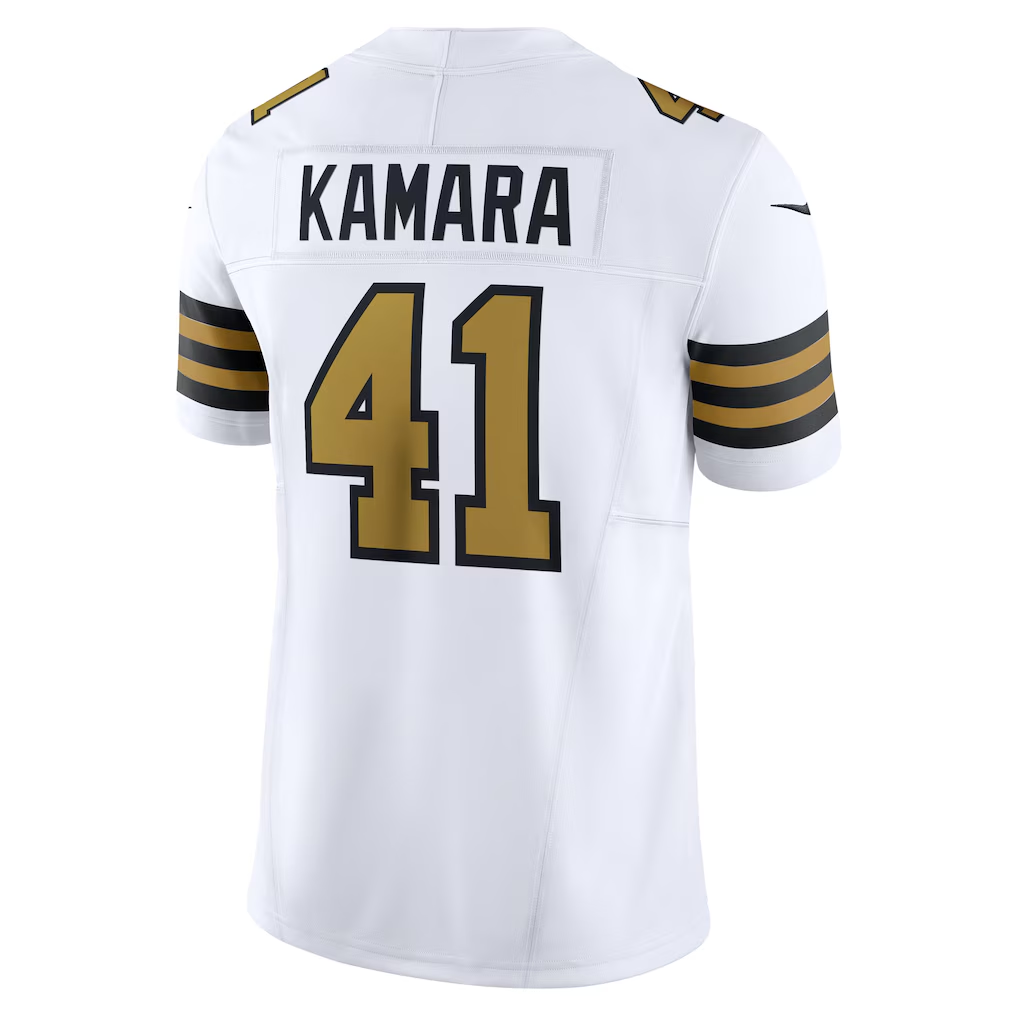 Johmsee NO.Saints #41 Alvin Kamara White Alternate Vapor F.U.S.E. Limited Stitched Jerseys