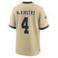 NO.Saints #4 Ga’Quincy McKinstry Gold Gameday Golds Alternate Game Player Stitched American Football Jersey