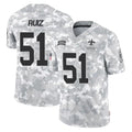 Johmsee NO.Saints #51 Cesar Ruiz Player Arctic Camo Salute To Service Limited Game Stitched Jerseys
