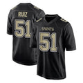 Johmsee NO.Saints #51 Cesar Ruiz Player Black Carbon Fashion Home Game Stitched Jerseys
