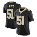 Johmsee NO.Saints #51 Cesar Ruiz Player Black Limited Vapor Untouchable Home Game Stitched Jerseys