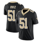 Johmsee NO.Saints #51 Cesar Ruiz Player Black Limited Vapor Untouchable Home Game Stitched Jerseys