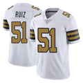Johmsee NO.Saints #51 Cesar Ruiz Player White Limited Color Rush Home Game Stitched Jerseys