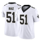 Johmsee NO.Saints #51 Cesar Ruiz Player White Limited Vapor F.U.S.E. Home Game Stitched Jerseys