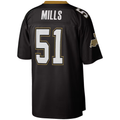 Johmsee NO.Saints  #51 Sam Mills Mitchell & Ness Black Legacy Replica Stitched Puhic Jersey