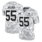 Johmsee NO.Saints #55 Kaden Elliss Player Arctic Camo Salute To Service Limited Game Stitched Jerseys