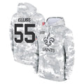 Johmsee NO.Saints #55 Kaden Elliss Player Arctic Camo Salute to Service Pullover Hoodies Limited Game Stitched Jerseys