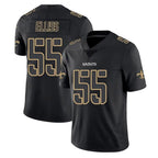 Johmsee NO.Saints #55 Kaden Elliss Player Black Impact Limited Home Game Stitched Jerseys