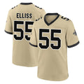 Johmsee NO.Saints #55 Kaden Elliss Player Gold Home Game Stitched Jerseys