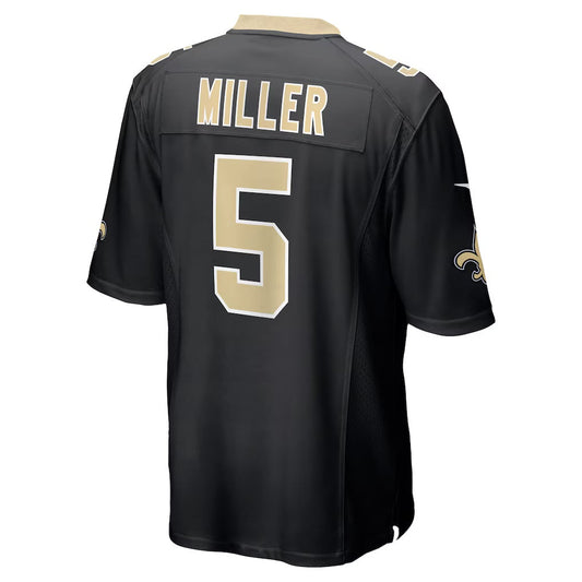 NO.Saints #5 Kendre Miller Black Team Game Stitched American Football Jersey