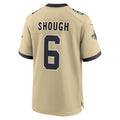 Johmsee NO.Saints #6 Tyler Shough Gold Alternate Game Player Stitched Jerseys