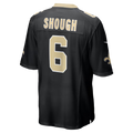 Johmsee NO.Saints #6 Tyler Shough Black Game Stitched Jerseys