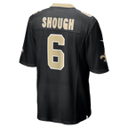Johmsee NO.Saints #6 Tyler Shough Black Game Stitched Jerseys