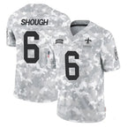 Johmsee NO.Saints #6 Tyler Shough Player Arctic Camo Salute To Service Limited Game Stitched Jerseys