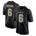 Johmsee NO.Saints #6 Tyler Shough Player Black Carbon Fashion Home Game Stitched Jerseys