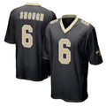 Johmsee NO.Saints #6 Tyler Shough Player Black Home Game Stitched Jerseys