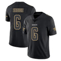 Johmsee NO.Saints #6 Tyler Shough Player Black Impact Limited Home Game Stitched Jerseys