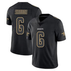 Johmsee NO.Saints #6 Tyler Shough Player Black Impact Limited Home Game Stitched Jerseys