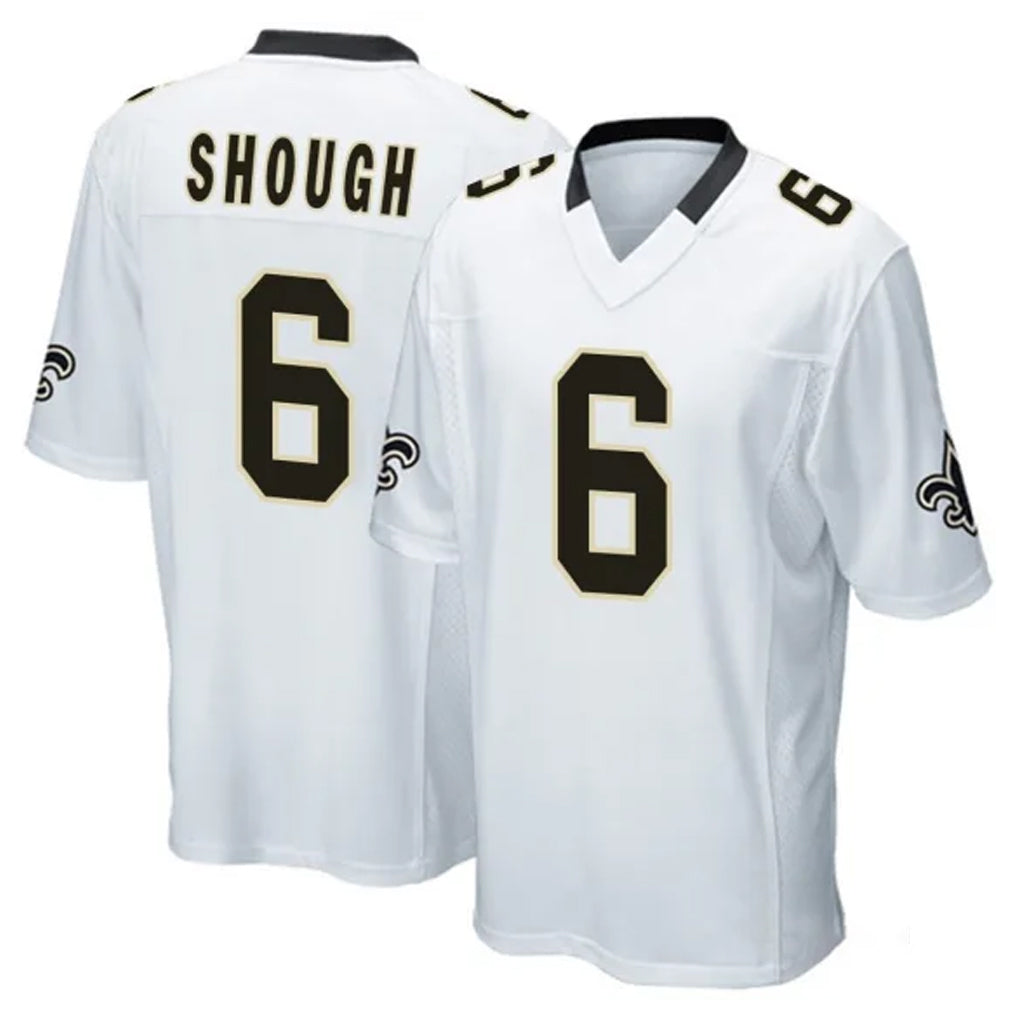 Johmsee NO.Saints #6 Tyler Shough Player White Home Game Stitched Jerseys