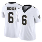 Johmsee NO.Saints #6 Tyler Shough Player White Limited Vapor F.U.S.E. Home Game Stitched Jerseys