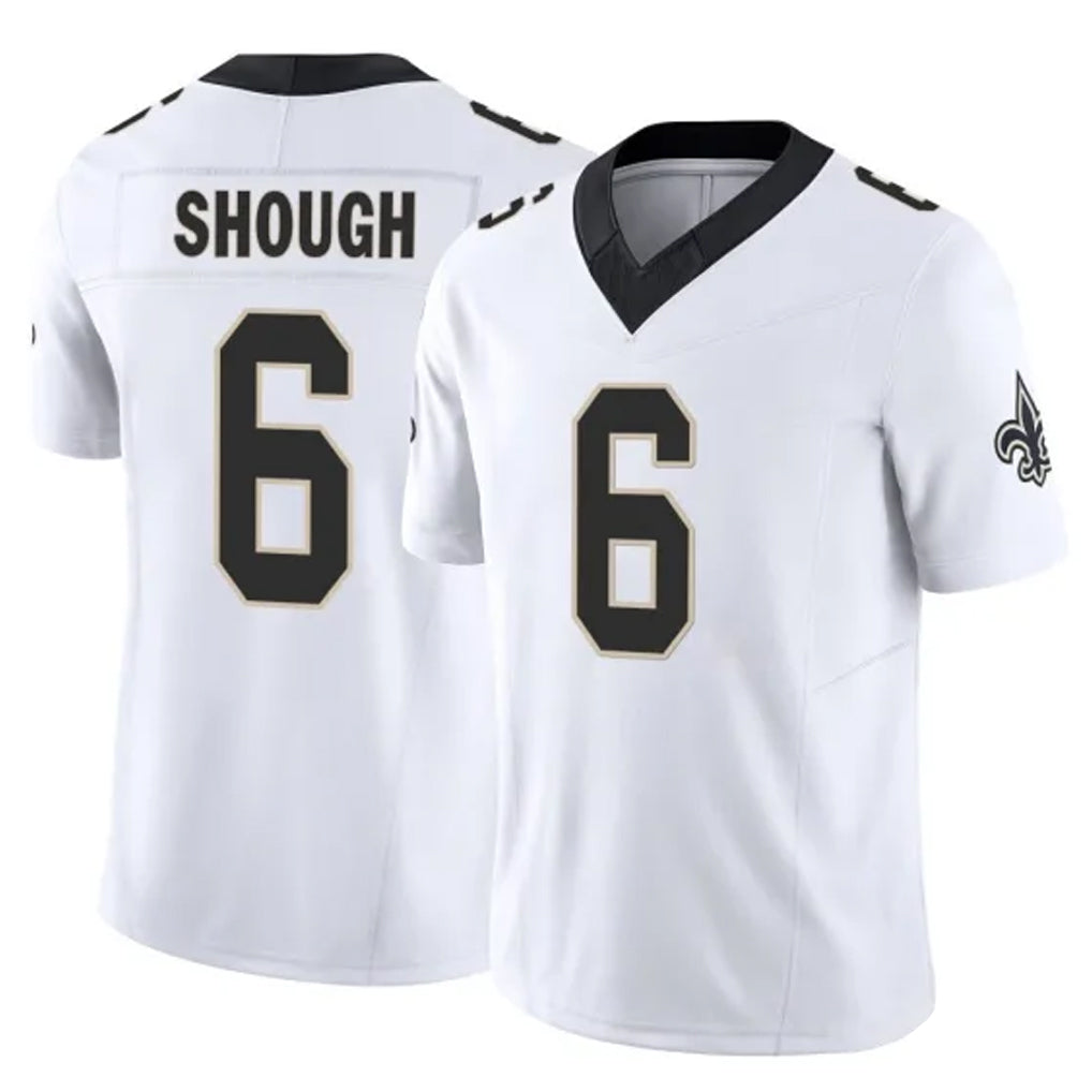 Johmsee NO.Saints #6 Tyler Shough Player White Limited Vapor F.U.S.E. Home Game Stitched Jerseys