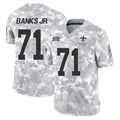 Johmsee NO.Saints #71 Kelvin Banks Jr. Player Arctic Camo Salute To Service Limited Game Stitched Jerseys