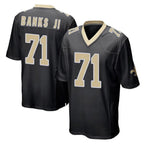 Johmsee NO.Saints #71 Kelvin Banks Jr. Player Black Home Game Stitched Jerseys