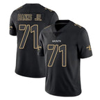 Johmsee NO.Saints #71 Kelvin Banks Jr. Player Black Impact Limited Home Game Stitched Jerseys