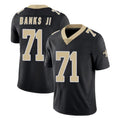 Johmsee NO.Saints #71 Kelvin Banks Jr. Player Black Limited Vapor Untouchable Home Game Stitched Jerseys