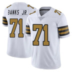 Johmsee NO.Saints #71 Kelvin Banks Jr. Player White Limited Color Rush Home Game Stitched Jerseys