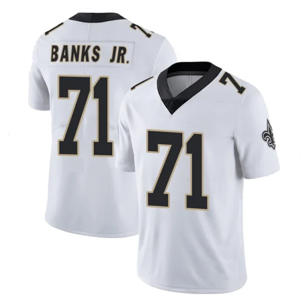 Johmsee NO.Saints #71 Kelvin Banks Jr. Player White Limited Vapor Untouchable Home Game Stitched Jerseys