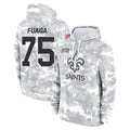 Johmsee NO.Saints #75 Taliese Fuaga Player Arctic Camo Salute to Service Pullover Hoodies Limited Game Stitched Jerseys