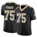 Johmsee NO.Saints #75 Taliese Fuaga Player Black Limited Vapor F.U.S.E. Home Game Stitched Jerseys