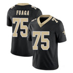 Johmsee NO.Saints #75 Taliese Fuaga Player Black Limited Vapor Untouchable Home Game Stitched Jerseys