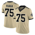 Johmsee NO.Saints #75 Taliese Fuaga Player Gold Limited Vapor F.U.S.E. Home Game Stitched Jerseys