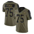 Johmsee NO.Saints #75 Taliese Fuaga Player Olive Salute To Service Limited Game Stitched Jerseys