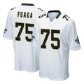 Johmsee NO.Saints #75 Taliese Fuaga Player White Home Game Stitched Jerseys