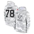 Johmsee NO.Saints #78 Erik McCoy Player Arctic Camo Salute to Service Pullover Hoodies Limited Game Stitched Jerseys