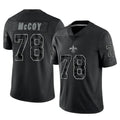 Johmsee NO.Saints #78 Erik McCoy Player Black Limited Reflective Home Game Stitched Jerseys