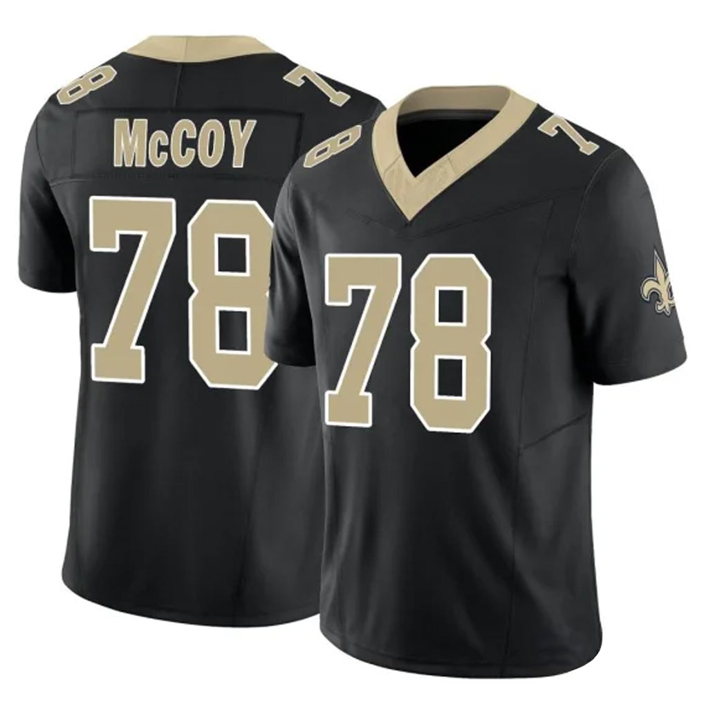 Johmsee NO.Saints #78 Erik McCoy Player Black Limited Vapor F.U.S.E. Home Game Stitched Jerseys
