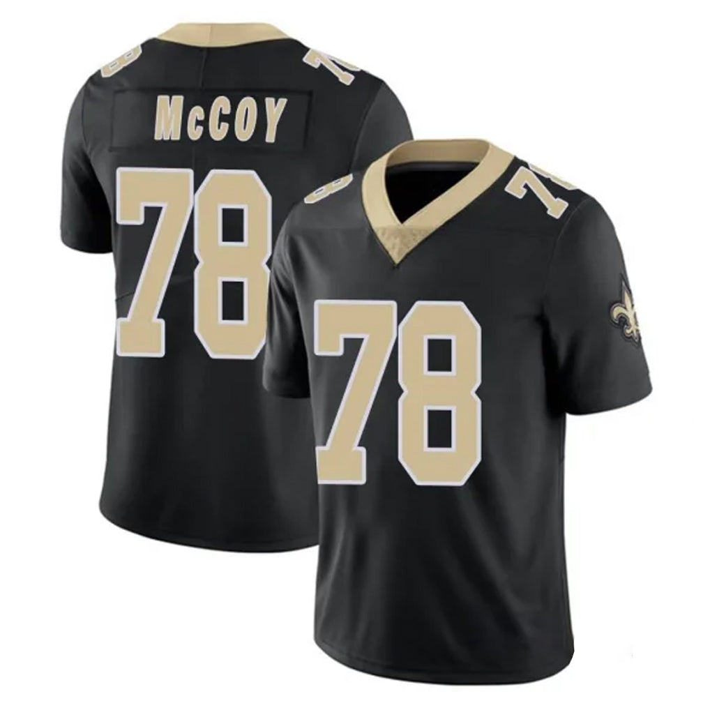 Johmsee NO.Saints #78 Erik McCoy Player Black Limited Vapor Untouchable Home Game Stitched Jerseys