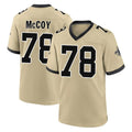 Johmsee NO.Saints #78 Erik McCoy Player Gold Home Game Stitched Jerseys