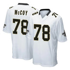 Johmsee NO.Saints #78 Erik McCoy Player White Home Game Stitched Jerseys
