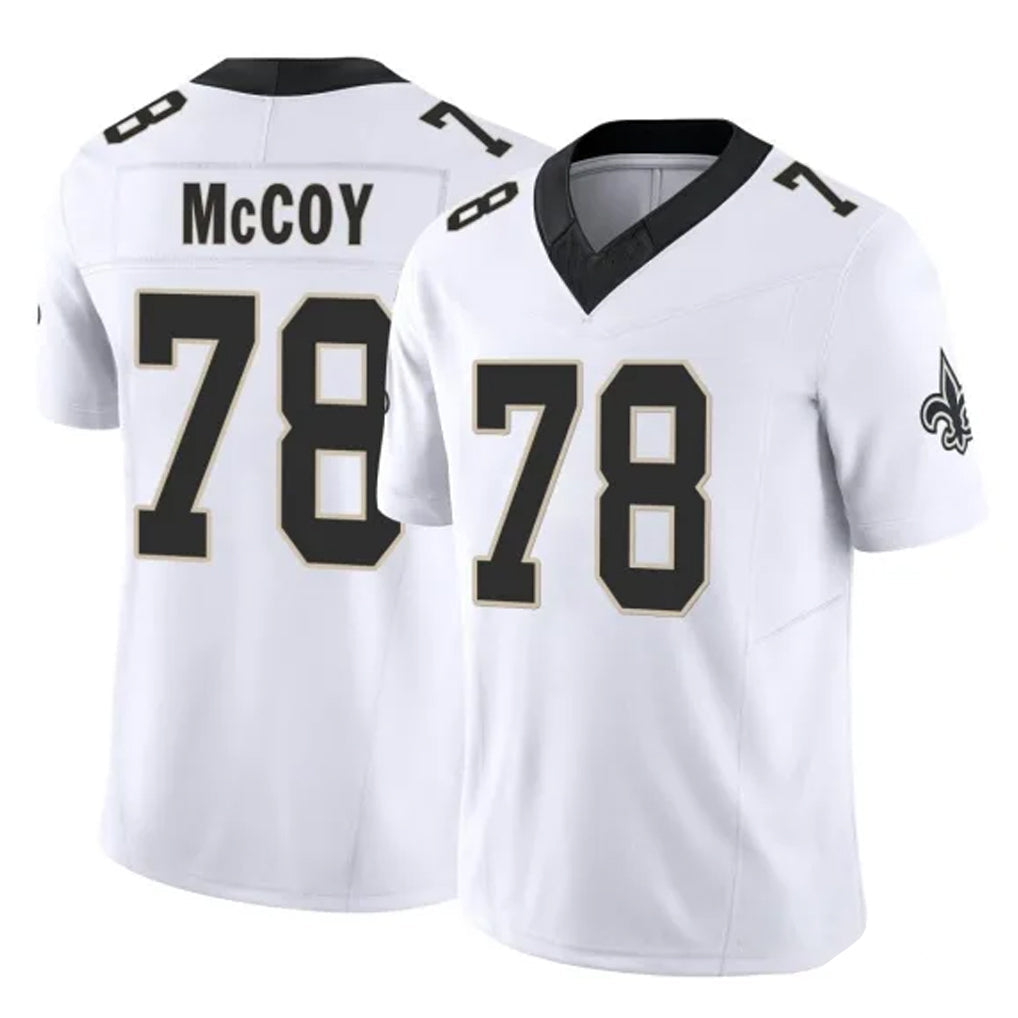 Johmsee NO.Saints #78 Erik McCoy Player White Limited Vapor F.U.S.E. Home Game Stitched Jerseys