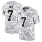 Johmsee NO.Saints #7 Taysom Hill Player Arctic Camo Salute to Service Limited Stitched Jerseys