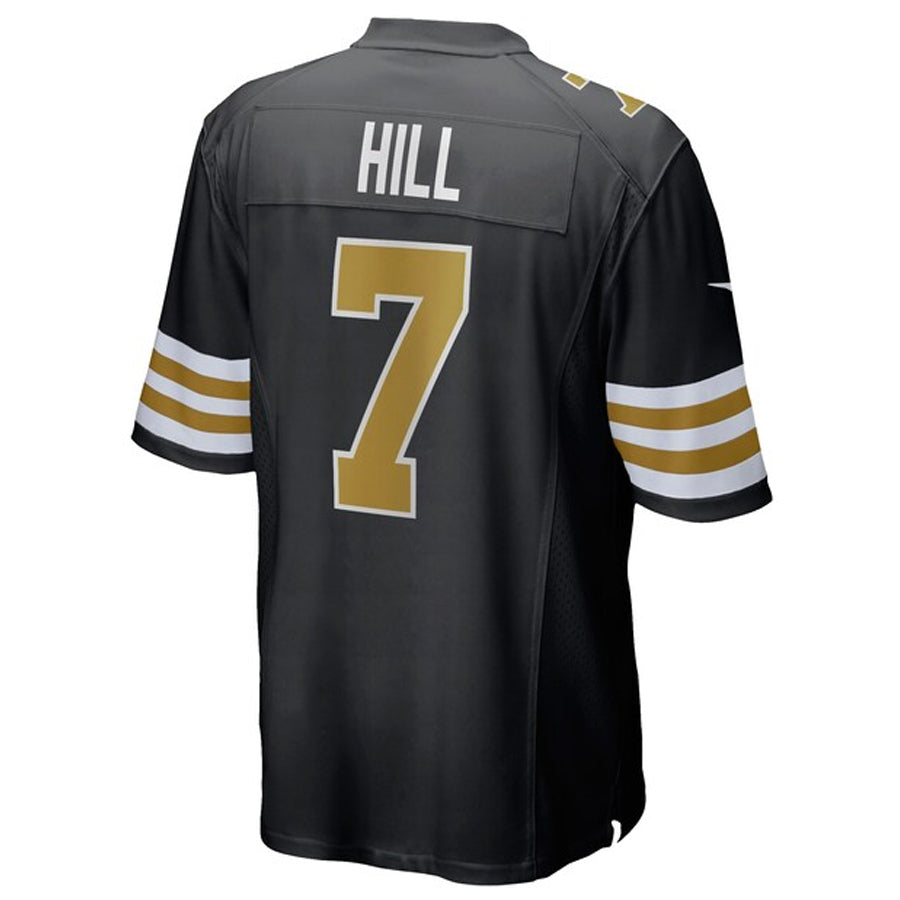 Johmsee NO.Saints #7 Taysom Hill Player Black Alternate Game Stitched Jerseys