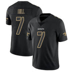 Johmsee NO.Saints #7 Taysom Hill Player Limited Black Impact Stitched Jerseys