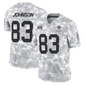 Johmsee NO.Saints #83 Juwan Johnson Player Arctic Camo Salute To Service Limited Game Stitched Jerseys